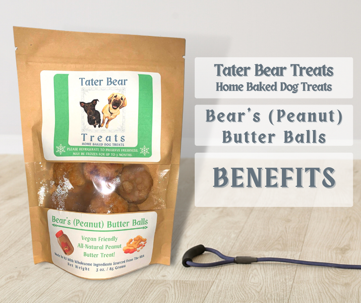 The Nutritional Powerhouse of Bear's (Peanut) Butter Balls for Dogs: Whole Wheat Flour, All-Natural Peanut Butter, Water, and Cinnamon