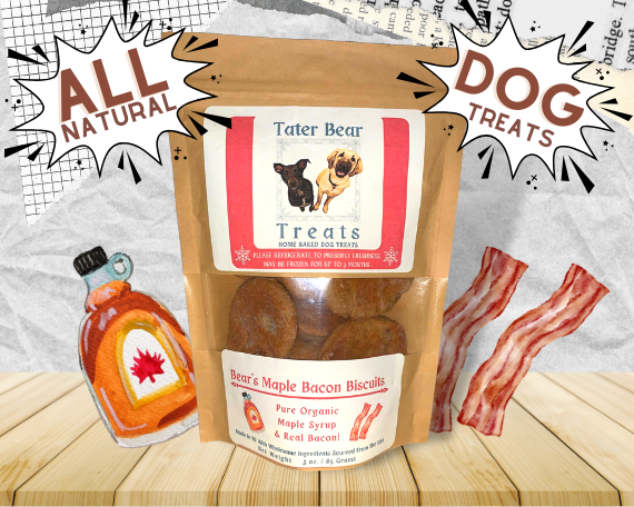 Bear's Maple Bacon Biscuits -  All Natural Home Baked Dog Treats