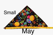 Load image into Gallery viewer, Birthday Tie-On Dog Bandanas