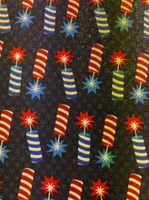 Load image into Gallery viewer, Patriotic Tie-On Dog Bandana (Firecrackers)
