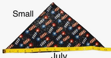 Load image into Gallery viewer, Patriotic Tie-On Dog Bandana (Fireworks)