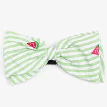 Load image into Gallery viewer, Green Stripe Watermelon Bow Tie
