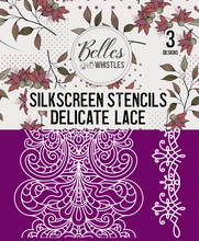 Load image into Gallery viewer, Delicate Lace Silkscreen Stencil - Belles and Whistles
