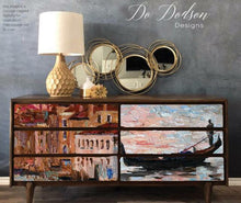 Load image into Gallery viewer, Gondola and Landscape - A1 Rice Decoupage Paper- Dixie Belle Paint Company