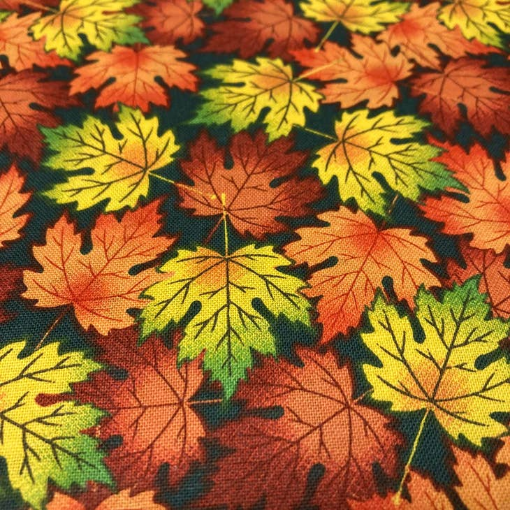 Leaves on Green Tie-On Dog Bandana