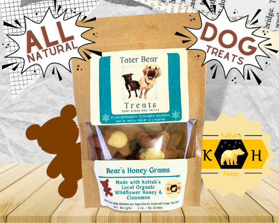 Bear’s Honey-Grams -  All Natural Home Baked Dog Treats