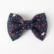 Load image into Gallery viewer, Blue Stars Dog Bow Tie
