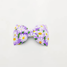 Load image into Gallery viewer, Purple Daisy Dog Bow Tie
