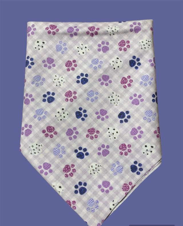 Paw Print Tie-On Dog Bandana