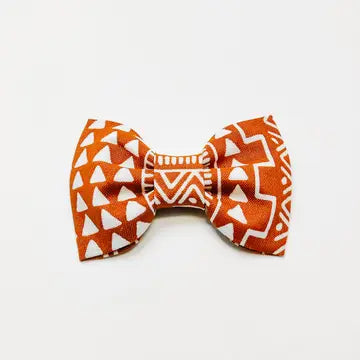 Rust Moroccan Dog Bow Tie