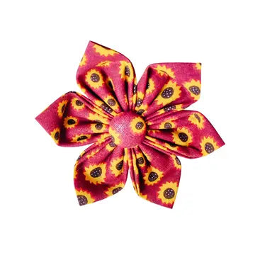 Sunflowers Dog Collar Flower