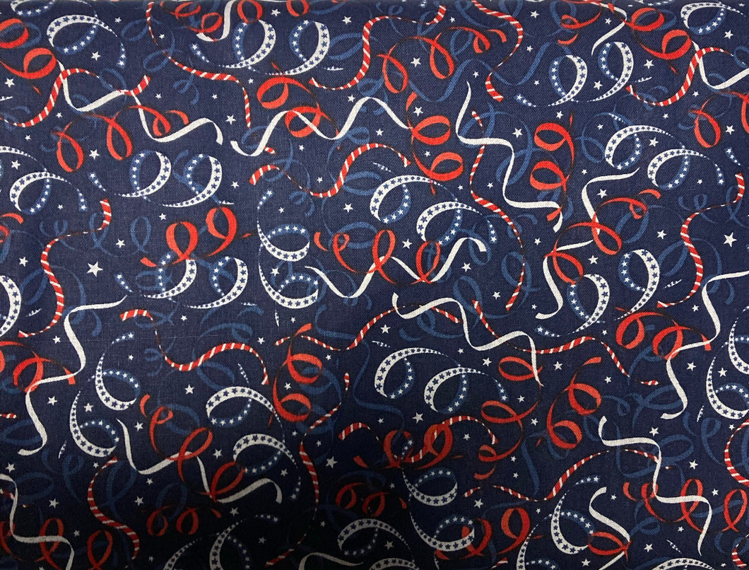 RW&B Streamers Tie-On Dog Bandana