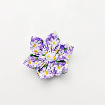 Purple Daisy Dog Collar Flower