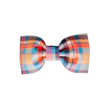 Autumn Plaid Dog Bow Tie