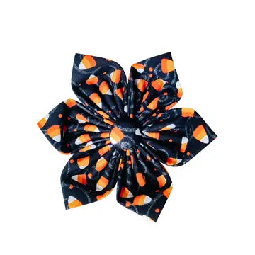 Candy Corn Dog Collar Flower