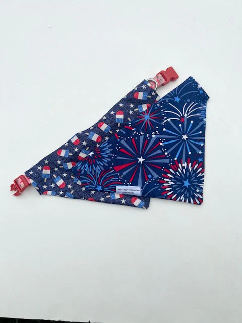 Fireworks Reversible Collar Bandana