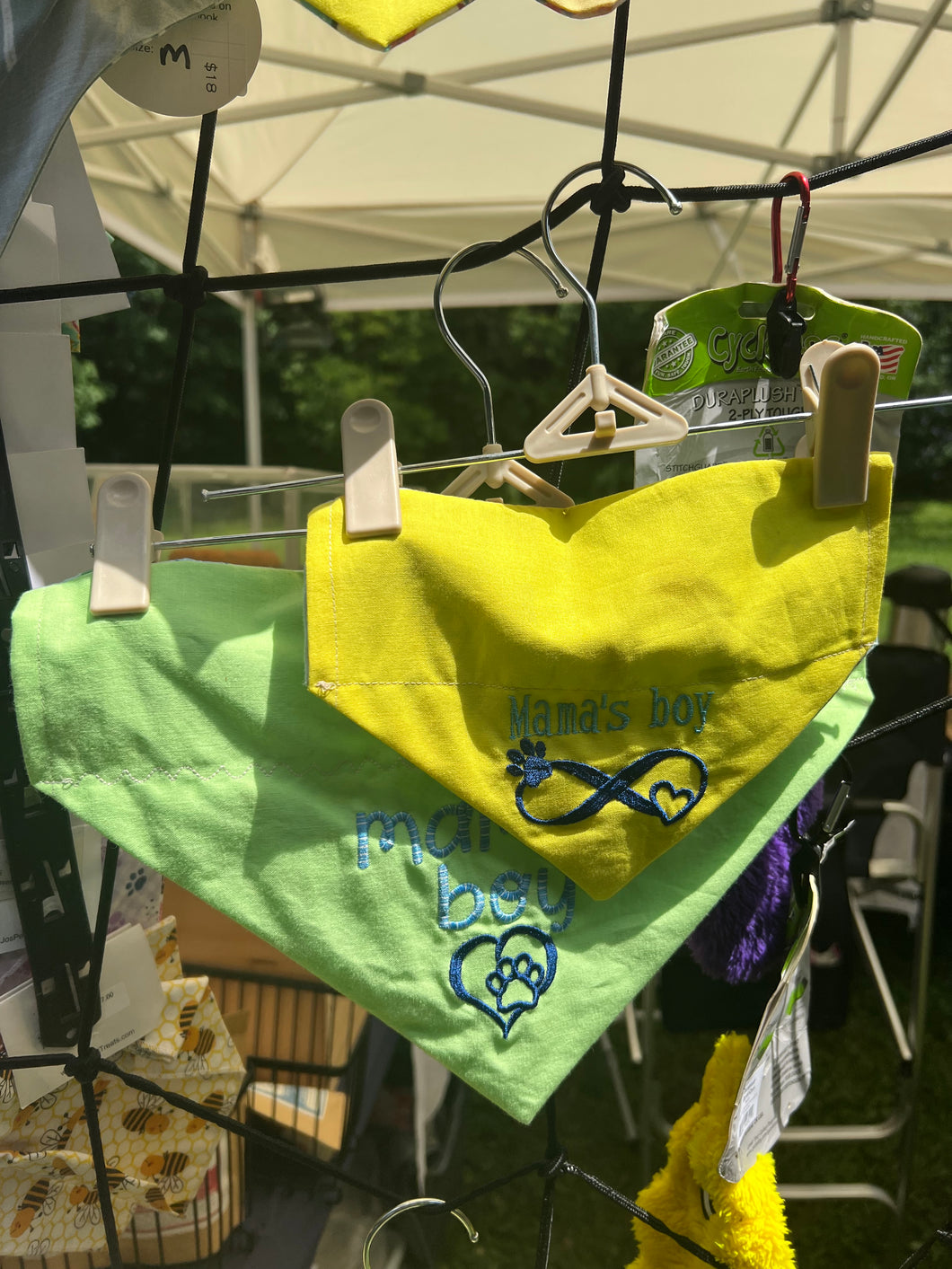 Embroidered Mama’s Boy Reversible Collar Bandana