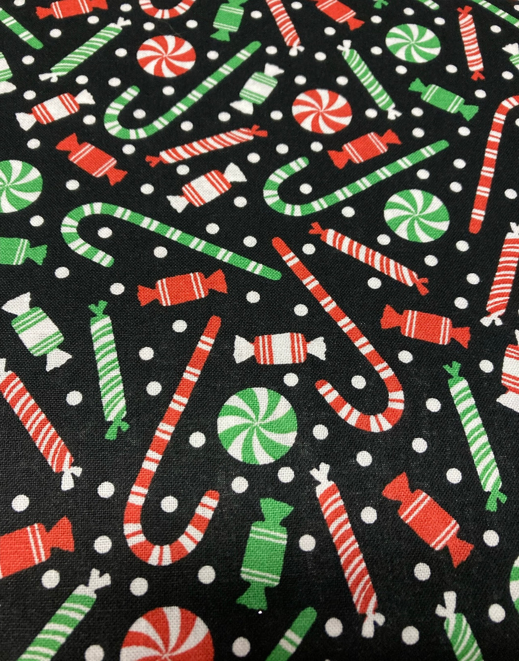 Christmas Candy Tie-On Dog Bandana