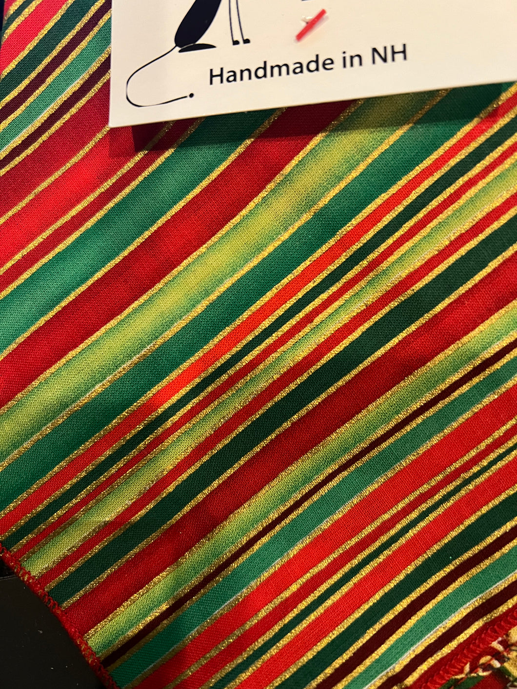 Christmas Stripe Tie-On Dog Bandana