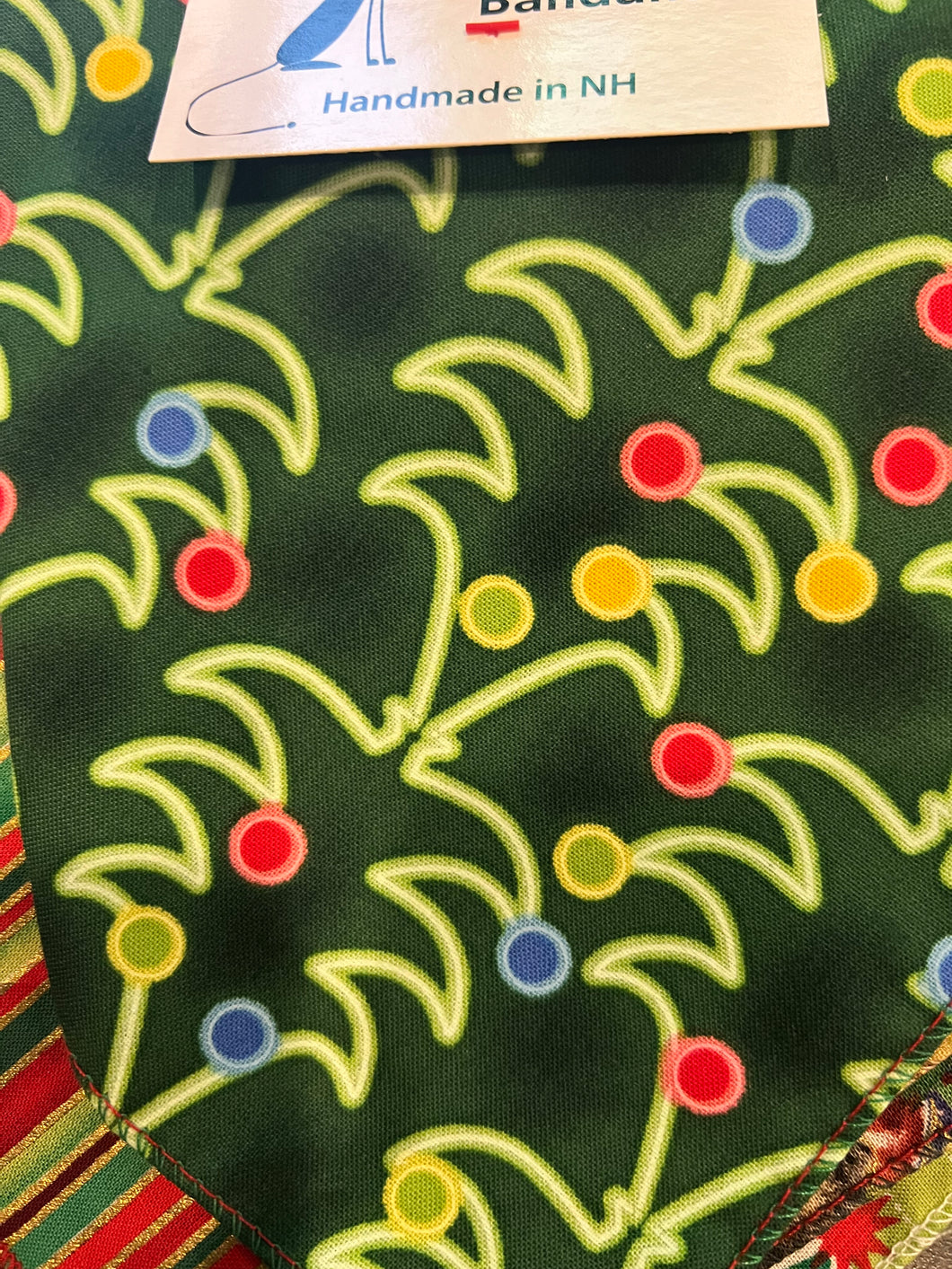 Christmas Tree with Balls Tie-On Dog Bandana