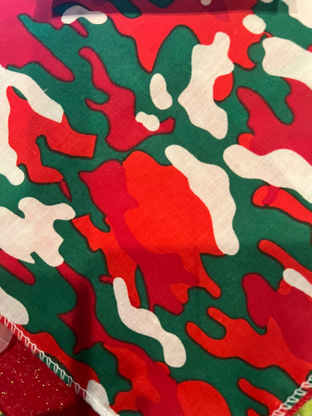 Christmas Camo Tie-On Dog Bandana