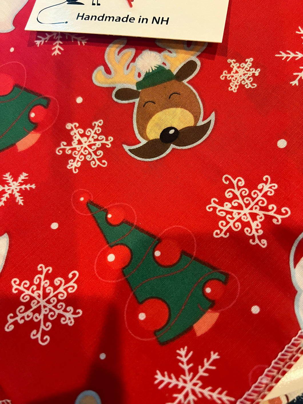 Mustache Deer Tie-On Dog Bandana