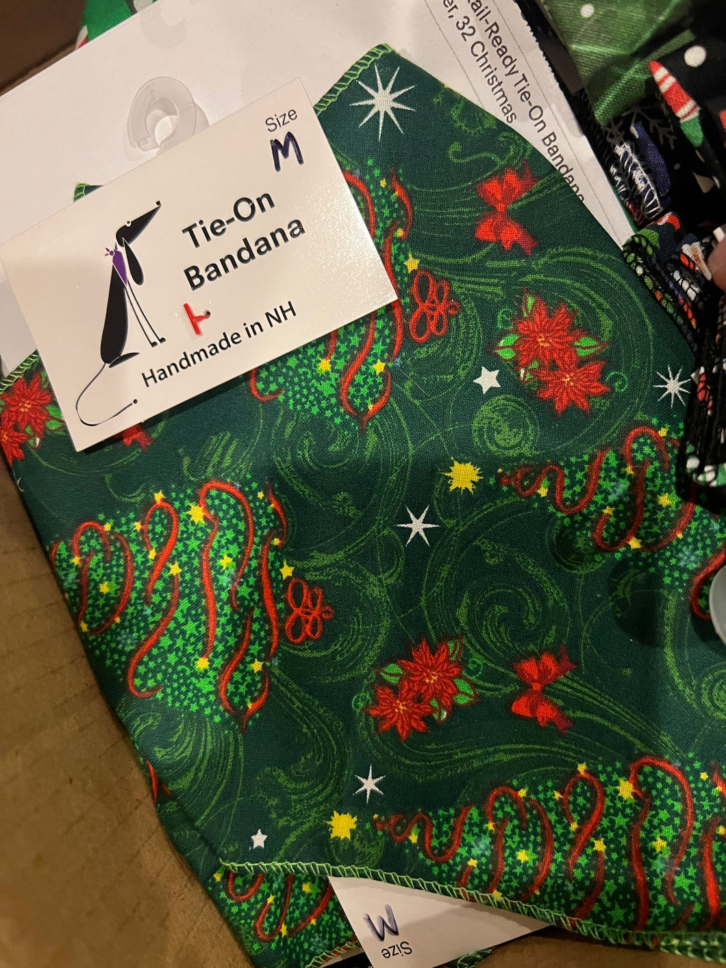 Dark Green Trees Tie-On Dog Bandana