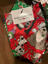Load image into Gallery viewer, Christmas Dogs Tie-On Dog Bandana
