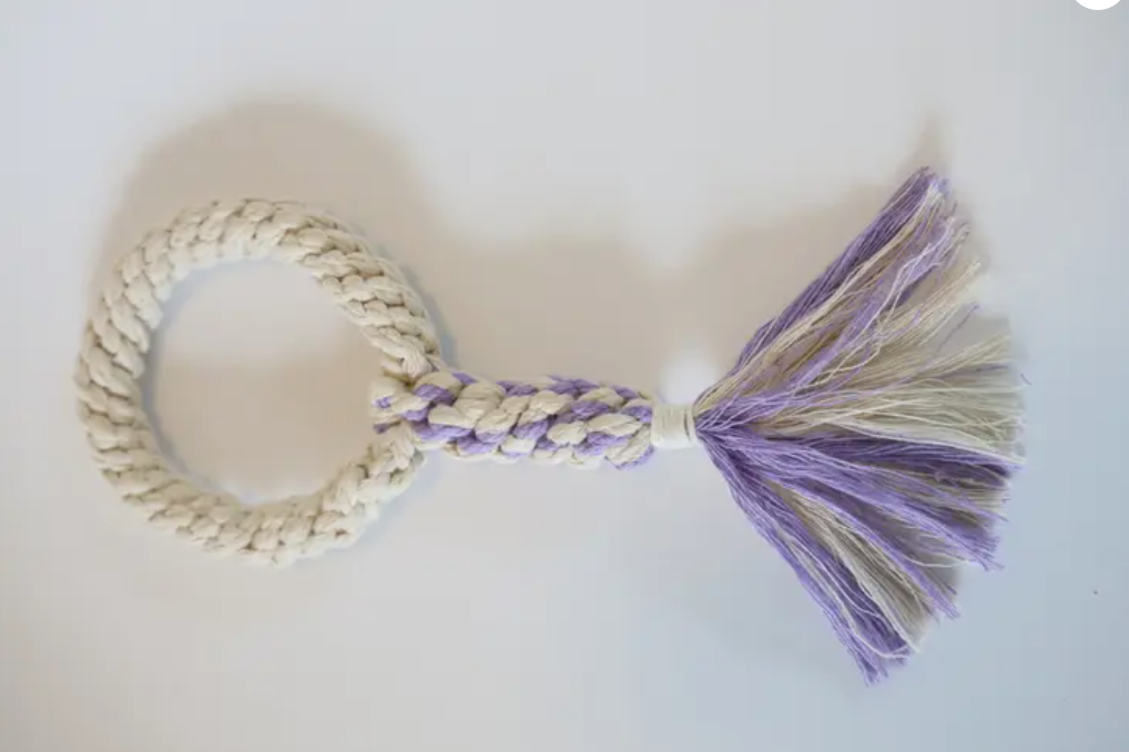 Small Dog/Puppy Macrame Tug Ring