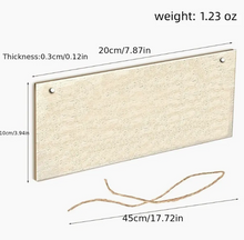 Load image into Gallery viewer, Decorative Wood Plaque with Hanging Rope (cream)
