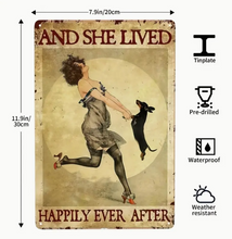 Load image into Gallery viewer, Vintage Iron Metal Sign Dog Lovers (And She Lived)
