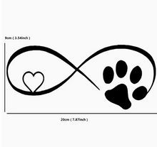 Load image into Gallery viewer, Cute Dog Infinity Vinyl Car Decal (black)
