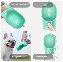 Load image into Gallery viewer, Portable Water Bottle with Wrist Strap Lanyard for Dogs, Cats, and Puppies - Leak Proof, White
