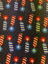 Load image into Gallery viewer, Patriotic Tie-On Dog Bandana (Firecrackers)
