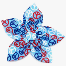 Load image into Gallery viewer, Red, White, and Blue Peace Flower
