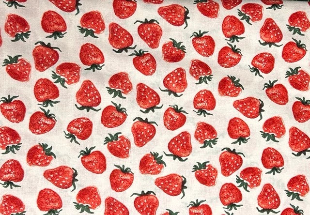 Strawberries Tie-On Dog Bandana