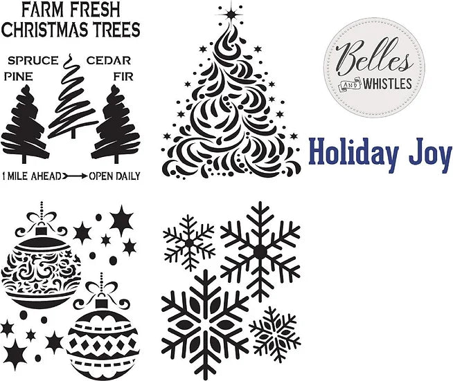 Holiday Joy Stencil - Dixie Belle Paint Company