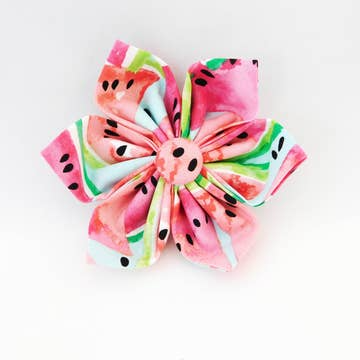 Watermelon Dog Collar Flower