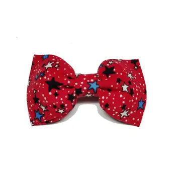 Red Stars Dog Bow Tie