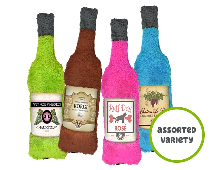 Brewgear Wine Bottles Duraplush Dog Toy