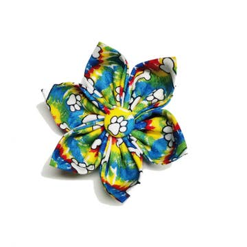 Tie Dye Dog Collar Flower