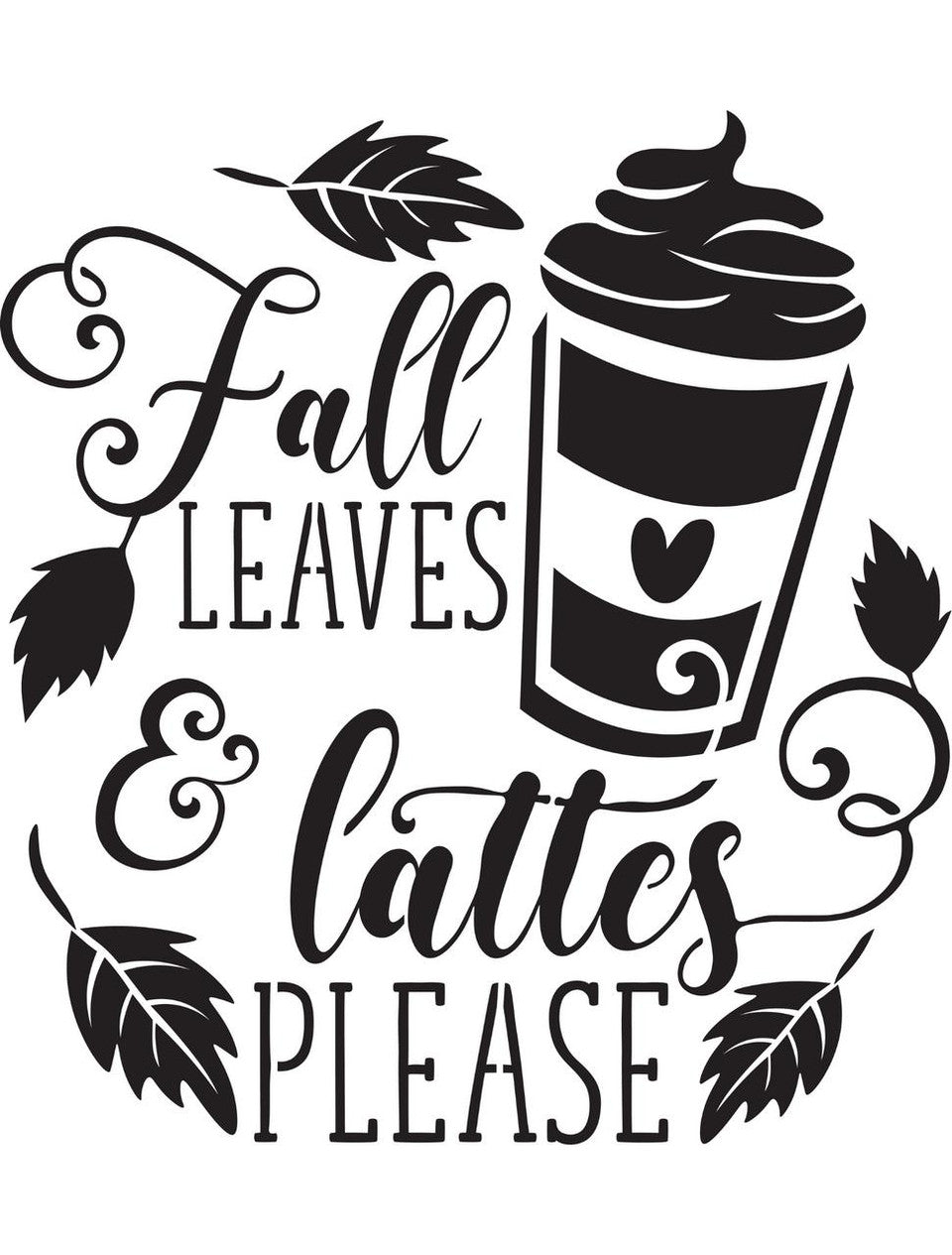 Fall Lattes - Stencil