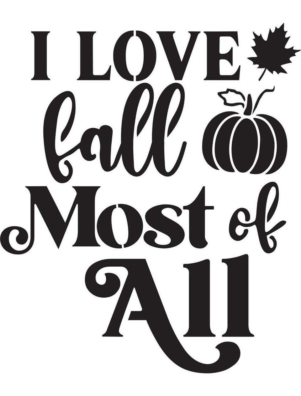 Fall Love - Stencil
