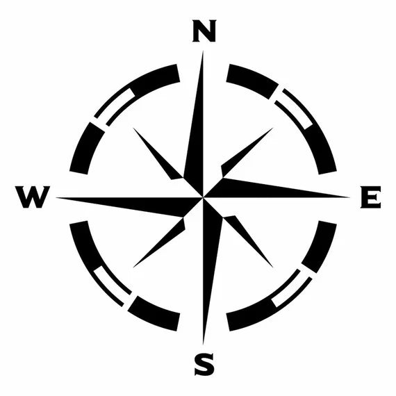 Large Compass Rose Stencil - Dixie Belle