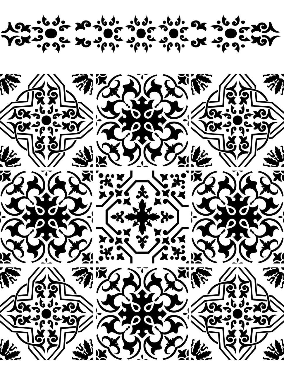 Sonoma Art Tile Stencil - Dixie Belle Paint Company