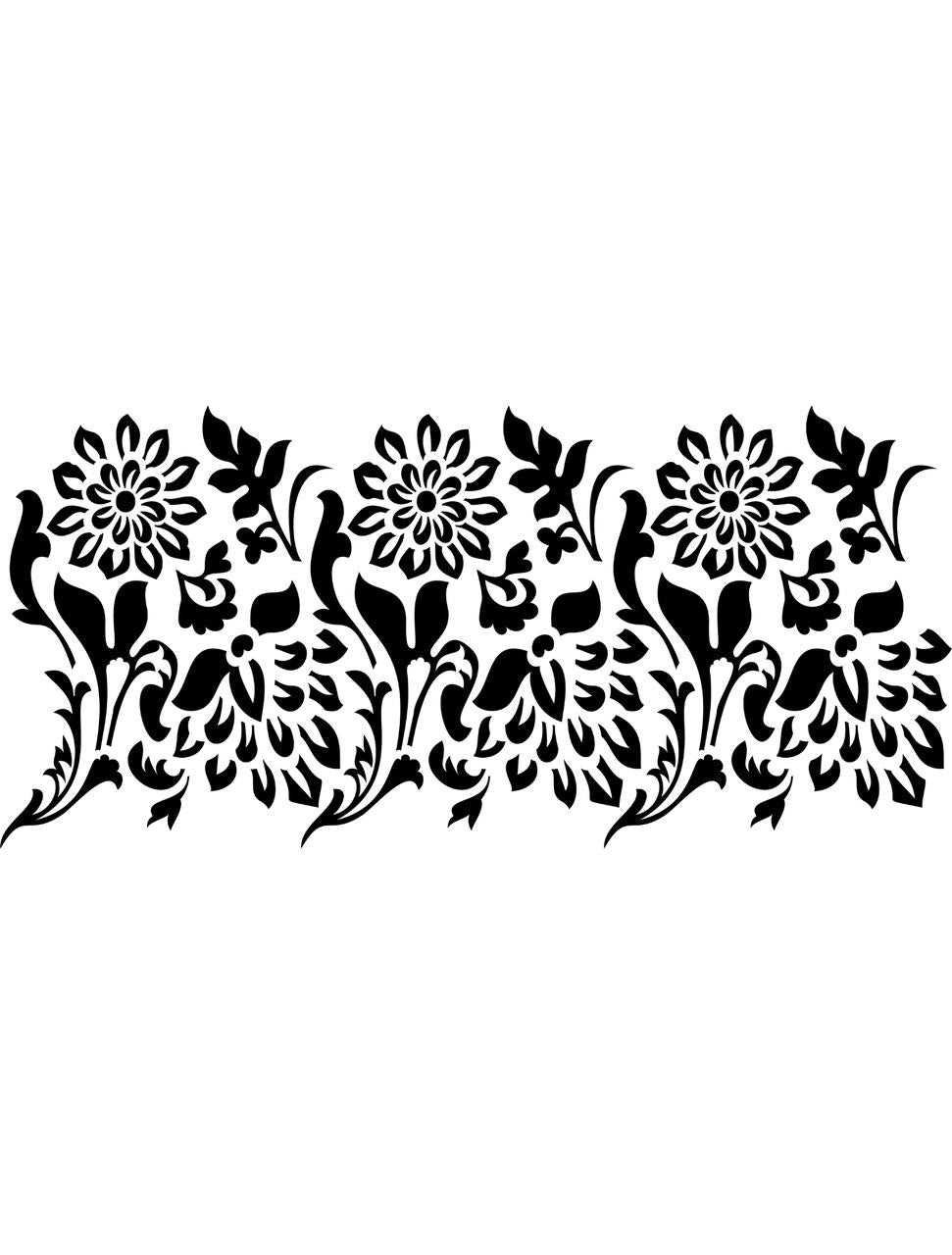 Tea Towel Floral Stencil - Dixie Belle Paint Company