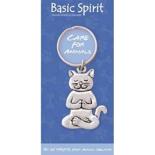 Yoga Cat Animal Welfare Keychain