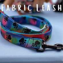 Load image into Gallery viewer, Tie Dye Paw Collar and Leash
