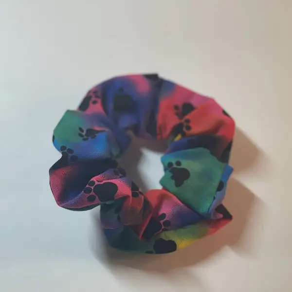 Tie Dye Paw Scrunchie