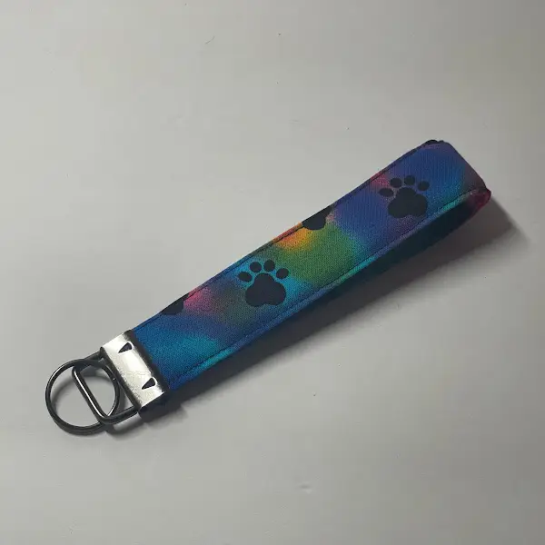 Tie Dye Paw Wristlet Strap